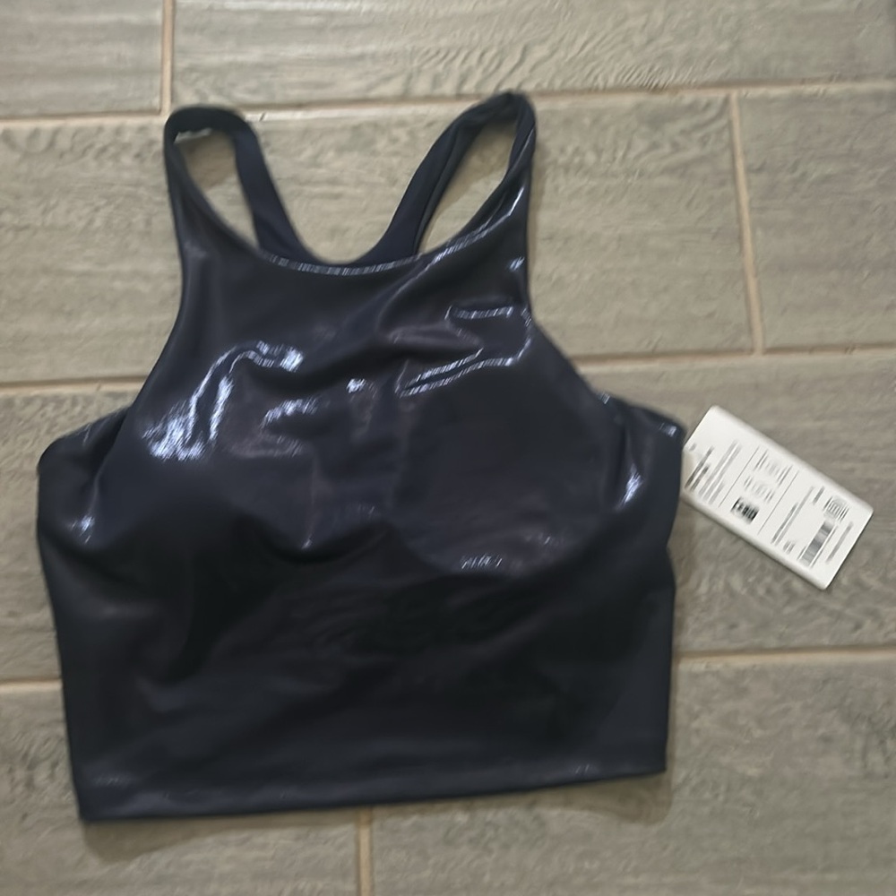 Navy Blue Crop Top - Picture 2 of 4